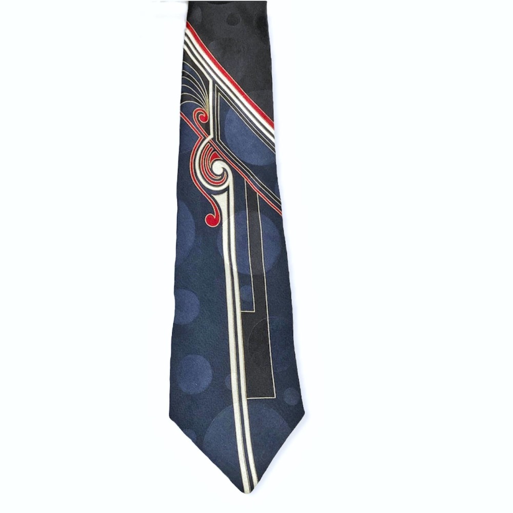 Italian Silk Abstract Geometric Tie